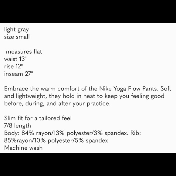 NWT Nike Yoga Flow Hyper Mid Rise 7/8 Length Pants - Picture 4 of 5